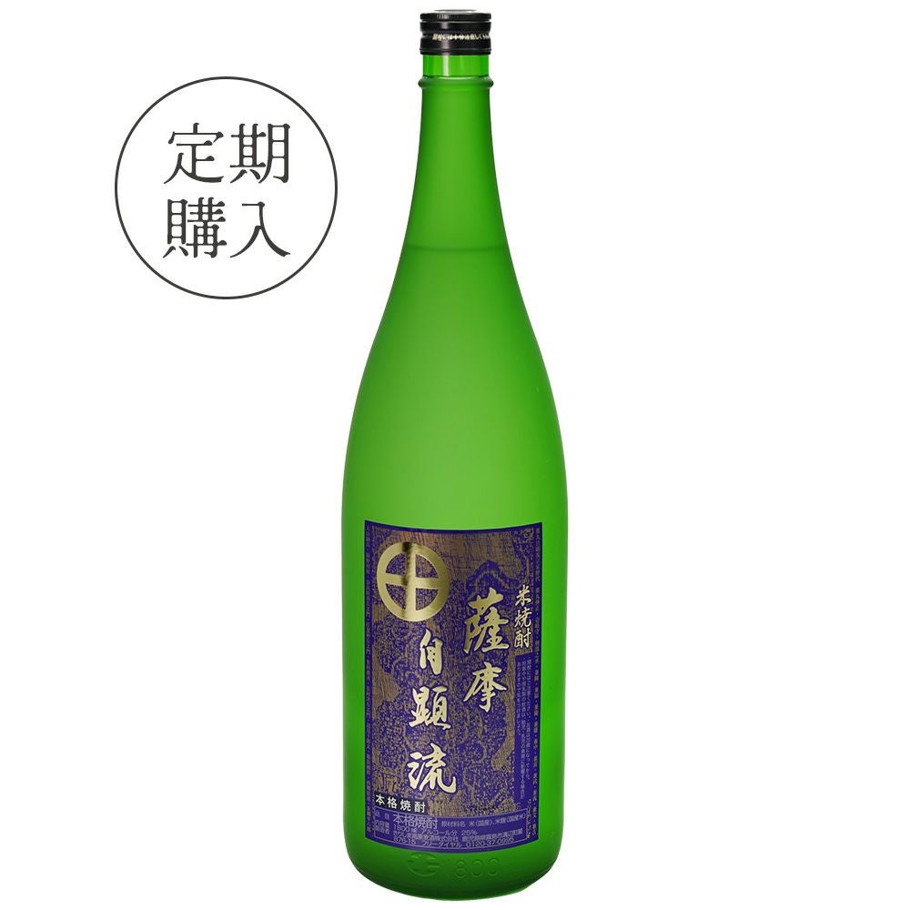 Gen 米焼酎 薩摩自顕流 特製ボトル 空瓶　専用箱で発送 定期購入】 米焼酎 薩摩自顕流 1.8l×1本 | 焼酎ネットドットコム